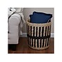 Household Essentials Pillar Cattail/Paper Storage Basket, Light Beige/Black (ML-6715)~#|#~E8A70CBF-2360-4AF7-A3DE44D1000C16F8_sc7