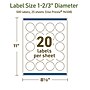 Avery Dissolvable Circle Multipurpose Labels, 1-2/3" Dia., Off-white, 500/Pack (94508)~#|#~E8A91D5D-6012-4DF2-B506E84FDCAA1816_sc7