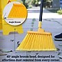 BISON LIFE Indoor/Outdoor 13" Polypropylene Bristle Flagged Angled Broom, Yellow/Black (BPHD-KIT-ANBR-EXH-1)~#|#~E8AB81DB-C434-4147-B2DFE4F8D59D7C93_sc7
