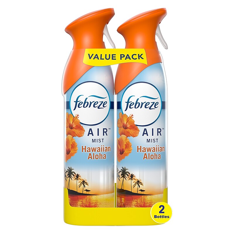 Febreze Odor-Fighting Air Freshener Spray, Hawaiian Aloha Scent, 8.8 oz., 2/Pack (97794) image 1