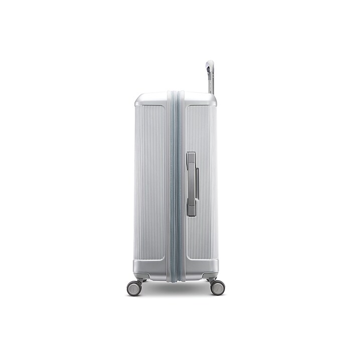 Samsonite Silhouette 17 31 Hardside Suitcase 4 Wheeled Spinner TSA Checkpoint Friendly Aluminum Silver 139026 7378 Staples