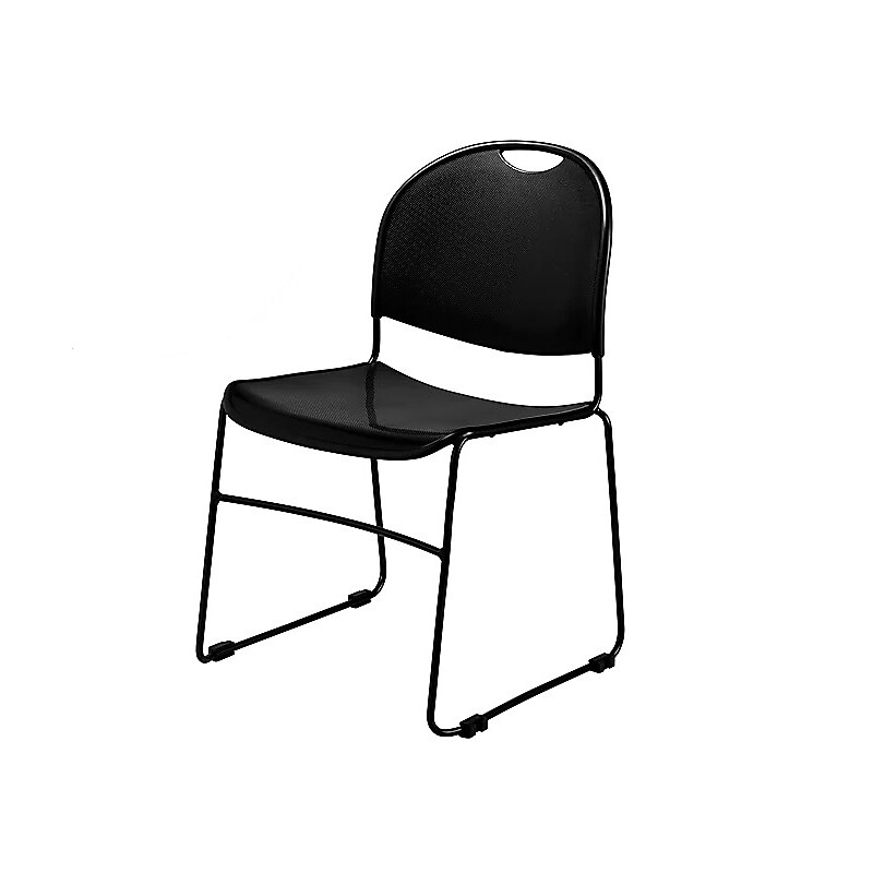 National Public Seating Commercialine 850 Series Ultra Compact Stack Chair, Black, 20 Pack (850-CL/20) image 1
