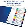 Avery Customizable Table Of Contents Ready Index Monthly Paper Divider, 12-Tab, Multi Color, 12/Set (11847)~#|#~sp42480814_sc7