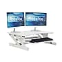 Rocelco 37.5" Height Adjustable Standing Desk Converter, Sit Stand Up Retractable Keyboard Riser, White (R DADRW)~#|#~E8DAFB20-63C6-4EEF-9C592ECC1C0F6E29_sc7