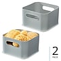 iDESIGN Medium Stackable Plastic Storage Bin, Gray (29212M2)~#|#~E8DEA18C-9767-4F9A-AB5E42DDB3C01276_sc7