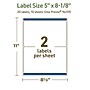 Avery Dissolvable Rectangle Multipurpose Labels, 5" x 8-1/8", Off-white, 20/Pack (94259)~#|#~E8E8F539-E845-41B1-8FBCD64FBC78BEAF_sc7
