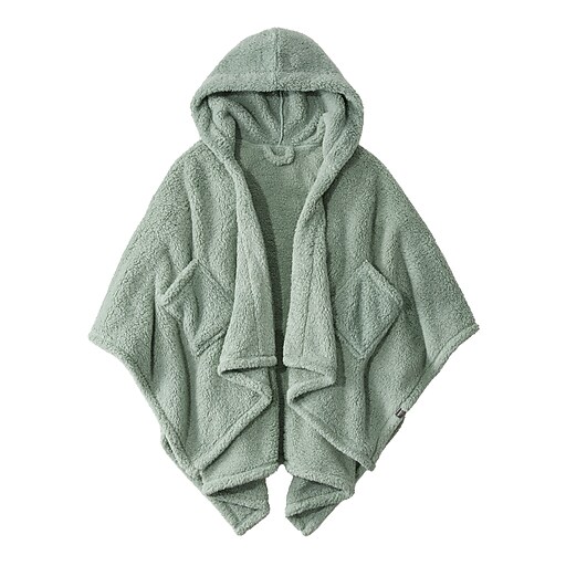 L.L.Bean Cozy Sherpa Wearable Throw, Silver Sage (1000224722