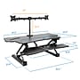 Mount-It! 47"W Electric Adjustable Standing Desk Converter with Dual Monitor Mount and USB Charging Port, Black (MI-8054)~#|#~E8EF1CED-F72A-45C9-B2B40E688395198B_sc7