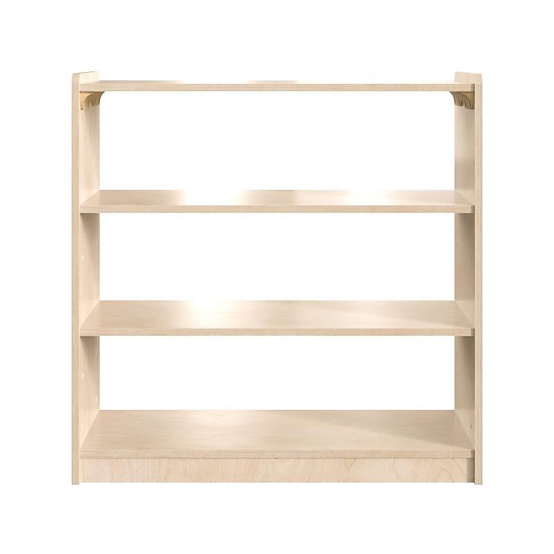 Flash Furniture Bright Beginnings 3-Section Open Storage Unit, 24.5"H x 31.5"W x 11.75"D, Brown (MK-KE23971-GG) image 1