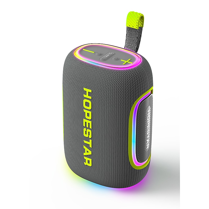 Worryfree Gadgets Hopestar Wireless Bluetooth 65W Party Speaker with RGB Lights, Waterproof, Gray (WH58-GRY) image 1