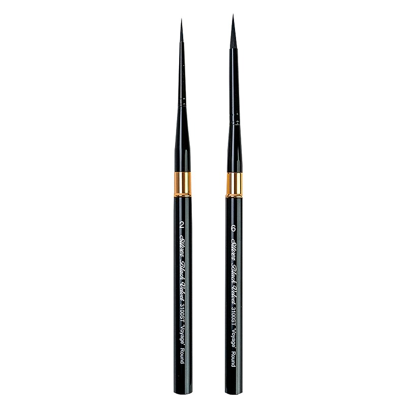 Silver Brush Black Velvet Small Travel Brushes, 2/Set (SLVBV3060) image 1