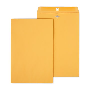 Staples Clasp & Moistenable Glue Catalog Envelopes, 10"L x 15"H, Brown, 100/Box (535021/19814)