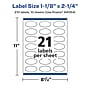 Avery Laser/Inkjet Oval Waterproof Multipurpose Labels, 2.25" Dia, White, 210/Pack (94054)~#|#~E8FD22A2-995C-49EC-B935B7D15DEB33F2_sc7