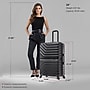 InUSA Aurum 29.92" Hardside Suitcase, 4-Wheeled Spinner, TSA Checkpoint Friendly, Black (IUAUR00L-BLK)~#|#~E8FDD35C-E804-42B7-B70C8E237A673F9B_sc7