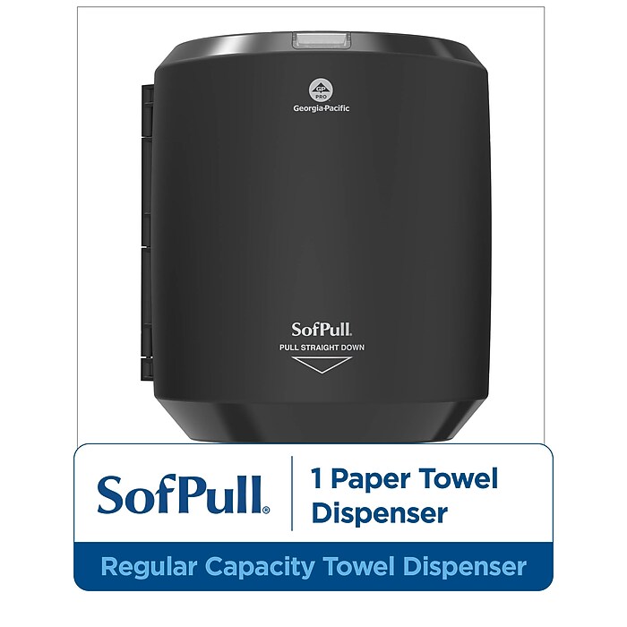 SofPull Centerpull Paper Towel Dispenser, Black (58204B) | Staples