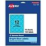 Avery Laser/Inkjet Multipurpose Circle Labels, 2" Dia., Bright Blue, 120/Pack (94501)~#|#~E9095FA8-A85A-4105-A10ACBB409BA8A17_sc7