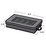 Household Essentials 10.96 Quart Dinnerware Storage Box with Lid, Fabric, Gray (52546-1)~#|#~E90A2D00-E229-4821-869FA3B36769B496_sc7