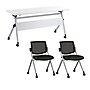 Bush Business Furniture Envision 60"W Foldable Training Room Table with 2 Chairs, White (NVS007WH)~#|#~E90BEDA2-78D9-4B02-854B8A9EEEC258AA_sc7