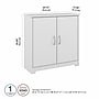 Bush Furniture Cabot 30"H Small Storage Cabinet with 2 Shelves, White (WC31998)~#|#~E9115FB2-D99F-44B7-9FC9C5A13DBA2D12_sc7