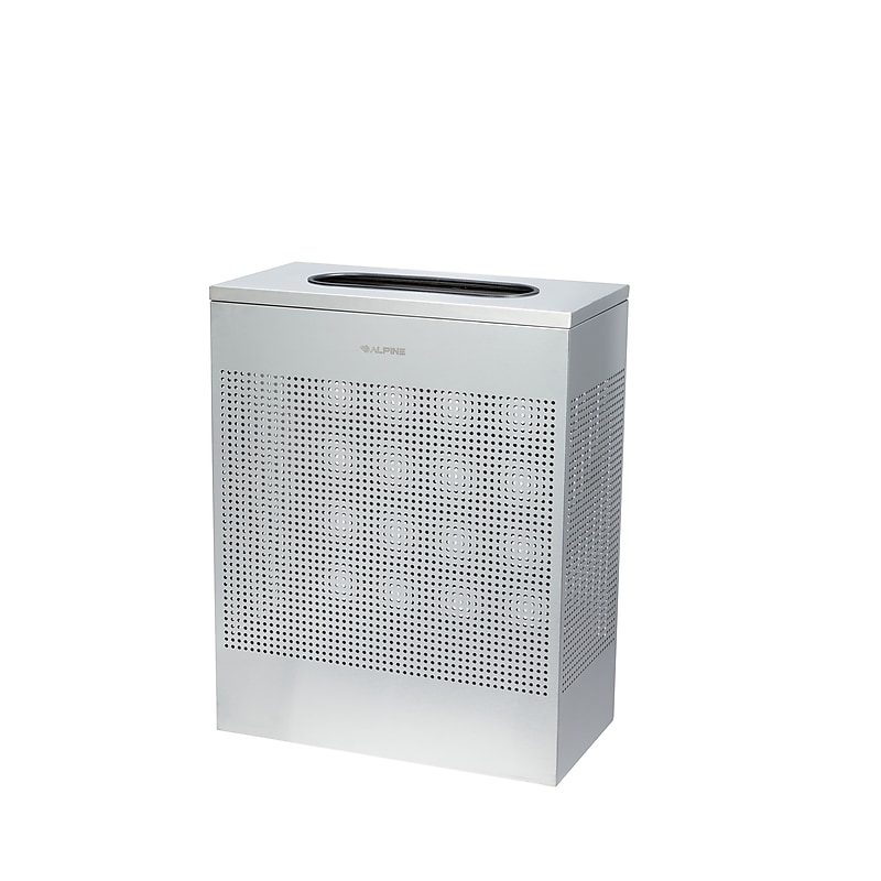 Alpine Industries Stainless Steel Trash Can, 23 Gallon, Silver (ALP438-23-SS-MK) image 1