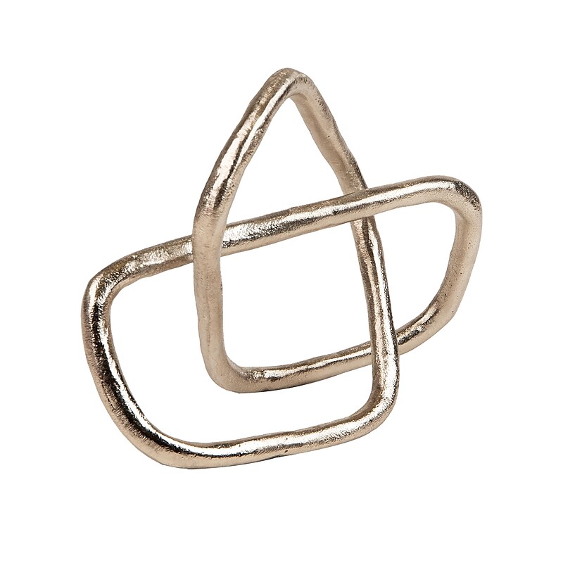 Mind Reader Geometric Infinity Sculpture, Metal, Gold (SQUIG-SIL) image 1