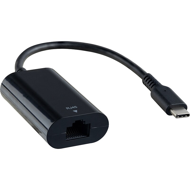 Philips USB-C to Ethernet Adapter, Female to Male, Black (SWL3583B/37) image 1