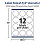 Avery Laser/Inkjet Round Multipurpose Labels, 2.25" Dia., White, 3000 Labels/Box (94510)~#|#~E91A9AF5-6677-4E99-BC63E1A76298A141_sc7