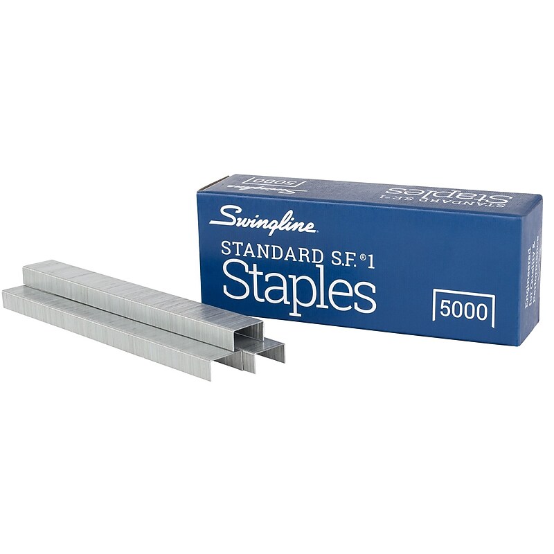 Swingline Standard 1/4" Length Standard Staples, Full Strip, 5000/Box (35108) image 1