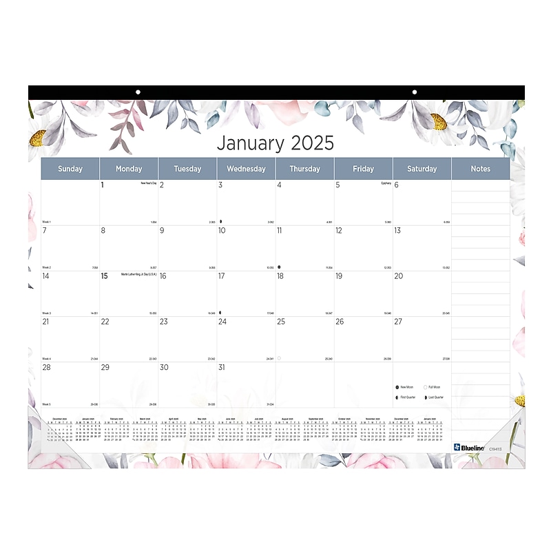 2025 Blueline Passion 22" x 17" Monthly Desk Pad Calendar, Multicolor (C194113) image 1
