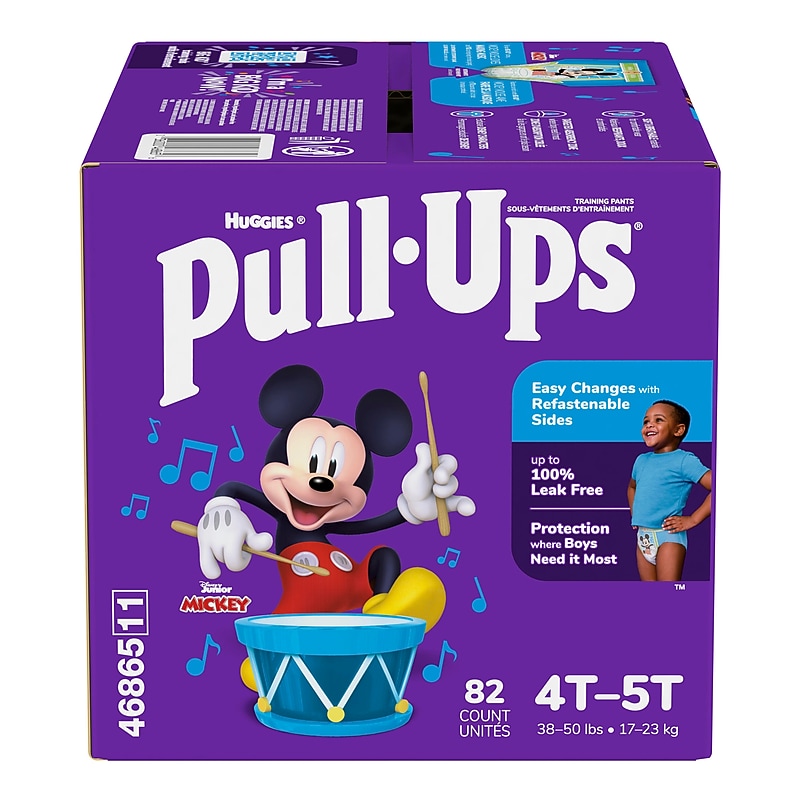 Huggies Pull-Ups Potty Training Pants, Boys 4T-5T, 82/Carton (46865) image 1