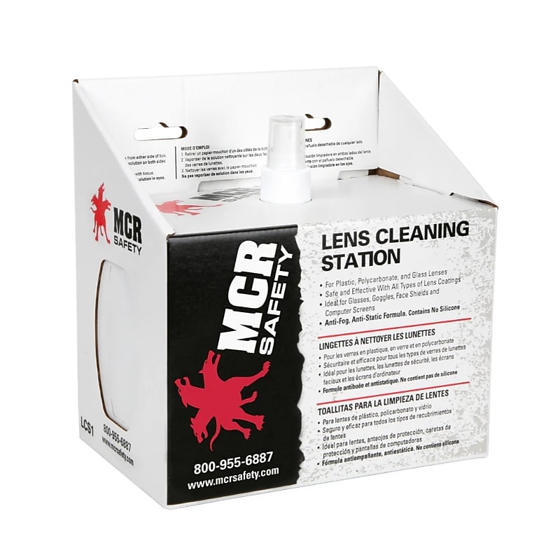 MCR Safety Disposable Lens Cleaning Station, 8 oz., White (135-LCS1) image 1