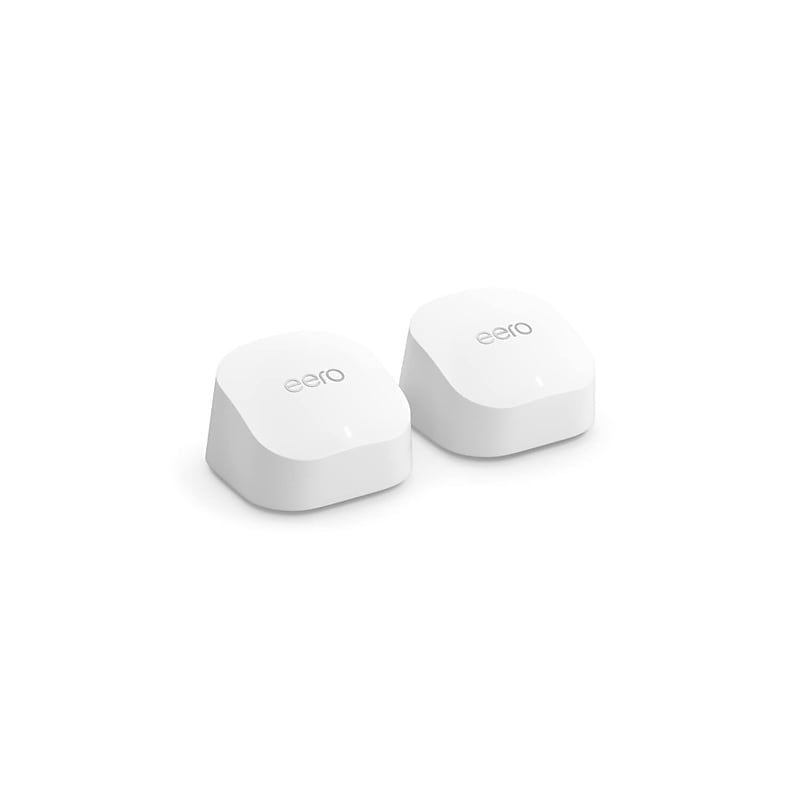 eero 6+ AX3000 Wi-Fi 6 Dual-Band Gigabit Mesh WiFi System, White, 2/Pack (B08ZK3D89L) image 1