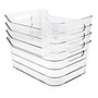 Isaac Jacobs Small Plastic Storage Bins with Handles, 4.1" x 6.7" x 9.4", Clear, 4/Pack (PD01-S4)~#|#~E92ADB42-BC66-447A-AB16D92D035E51A3_sc7