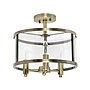 Lalia Home 3-Light 13" Farmhouse Glass and Metallic Accented LED Semi-flushmount, Antique Brass (LHM-1000-AB)~#|#~E930247E-4C94-456D-ADDF1B0178C5A039_sc7