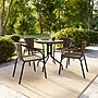 Flash Furniture Lila 28'' Round Table with 4 Rattan Stack Chairs, Dark Brown (TLH087RD037BN4)~#|#~E9329137-F60F-4500-AEC4CF2E26723704_sc7