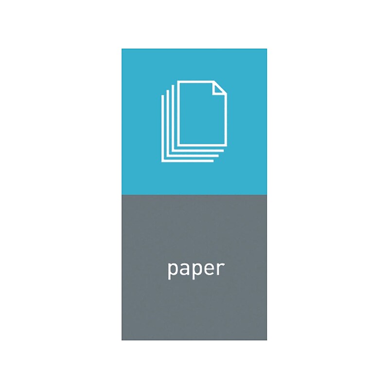 simplehuman Paper Magnetic Sorting Label, 8" x 4", Blue/Gray, 2/Pack (KT1174) image 1
