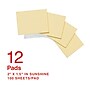 Staples Recycled Sticky Notes, 2" x 1 1/2", Sunshine Collection, 100 Sheets/Pad, 12 Pads/Pack (S152YR/1252554)~#|#~E93E5E05-4F80-4D3C-BA7F606DB9FCB7B7_sc7