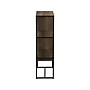 Household Essentials Wrap 41.5" 3-Shelf Bookcase, Brown/Black Laminate/Steel (8260-1)~#|#~E93EC1BF-FBE5-4334-BE17ACCFD91230A4_sc7