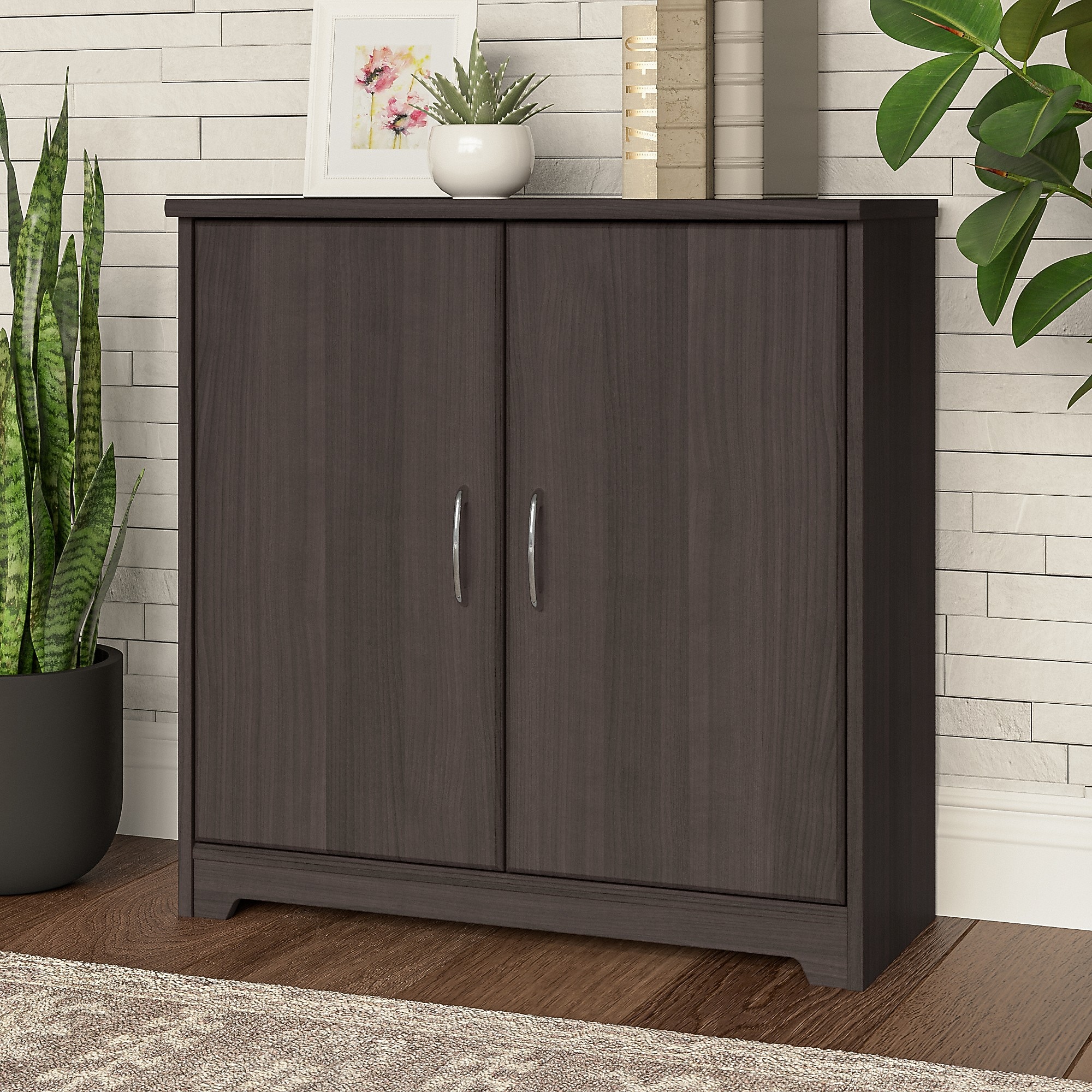 Bush Furniture Cabot 30″H Small Storage Cabinet with 2 Shelves, Heather Gray (WC31798) Sansujyuku sansujyuku.com