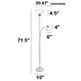 Creekwood Home Essentix 71.5" Silver Metal 2 Light Mother Daughter Floor Lamp with Round Shades (CWF-3000-SL)~#|#~E9470A1D-88E9-461B-8991CE8E408EDF80_sc7