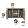Bush Furniture Key West 30" Accent Cabinet with Doors and 4 Shelves, Washed Gray (KWS146WG-03)~#|#~E9486A6D-97E3-44DF-8C3DAA3C74F444BF_sc7