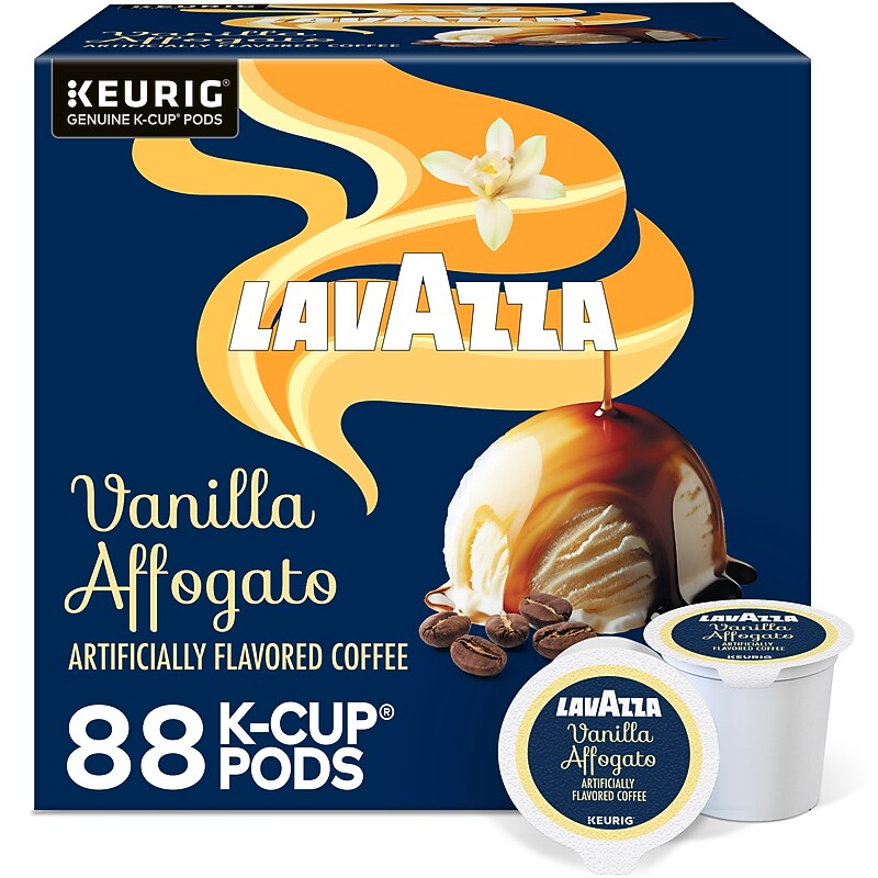 Lavazza Vanilla Affogato Caffeinated Hot & Iced Coffee Keurig K-Cup Pods, Medium Roast, 88/Box (5000384733CT) image 1