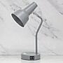 Simple Designs Sleek Essentials LED Desk Lamp, 15.2", with USB Ports, Gray (LD1072-GRY)~#|#~E94F5A28-AB2A-43FF-BFF2991A6A144219_sc7