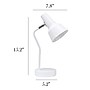 Simple Designs Sleek Essentials LED Desk Lamp, 15.2", White (LD1078-WHT)~#|#~E94FD216-383D-47DB-A2FB160FF1D9BA0F_sc7