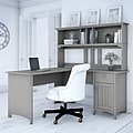 Bush Furniture Salinas 60W L Shaped Desk with Hutch, Cape Cod Gray (SAL004CG)