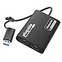 Plugable 4K USB 3.0 & USB-C to DisplayPort and HDMI Dual Monitor Adapter, Male to Female, Black (USBC-6950U)~#|#~E9544614-E343-482C-9A8A08A652A9E349_sc7