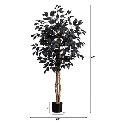 Artificial Halloween Black Ficus Tree - Thumbnail 2