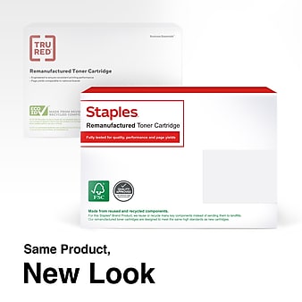Staples Remanufactured Black Standard Yield Toner Cartridge Replacement for HP125A/Canon116 (TRCB540A/STCB540A)