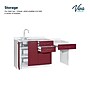 Viva Comfort 32'' H x 24" L Exam Room Medical Cabinet Extension Left Side Desk with Drawer, Claret (902SDAORSCL)~#|#~E96609A9-B996-45B9-AD1E696FAA4C8EBD_sc7