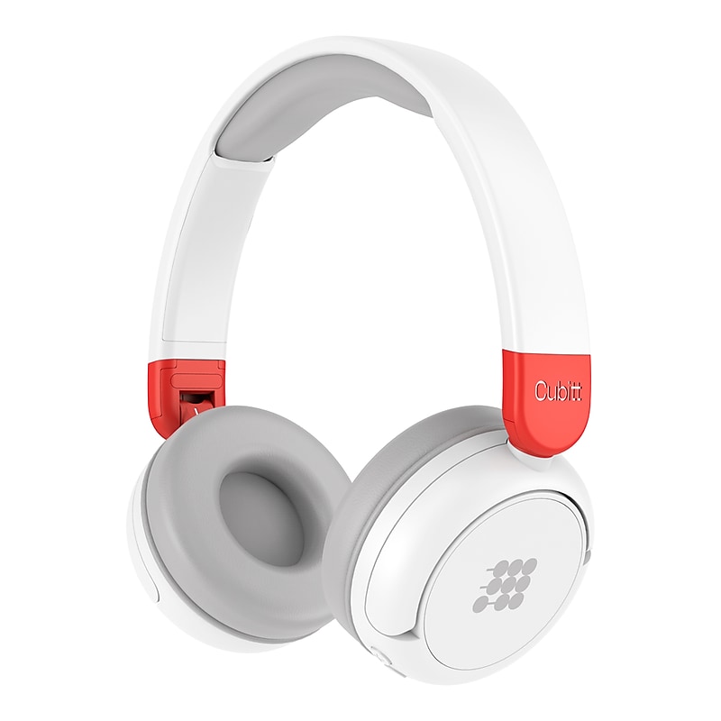 Cubitt Jr. Wireless Active Noise Canceling Over-Ear Headphones, Bluetooth, Snow White (CTANCJR-7) image 1